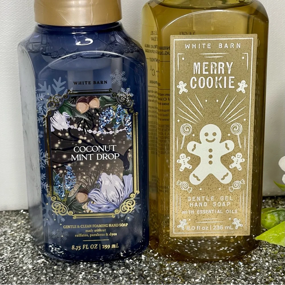 Bath & Body Works Hand Soap Coconut Mint Drop & Merry Cookie NWT